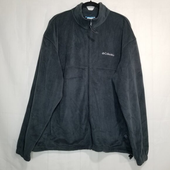 Columbia Mens Fleece Sweatshirt Jacket Gray size 2XL Outdoors Full Zip XXL warm - Picture 1 of 10